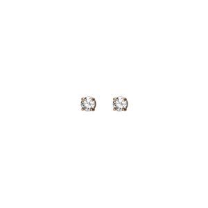 Aurate Diamond Stud Earrings With White Diamonds - One Size